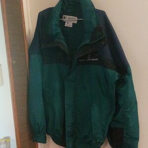 Columbia Men's  Sportswear Company Green and Black Windbreaker